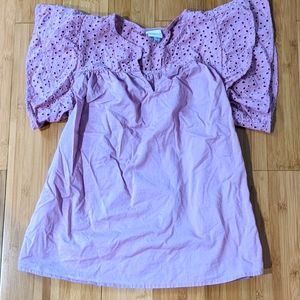 BOGO New Day size small eyelet ruffle sleeve top